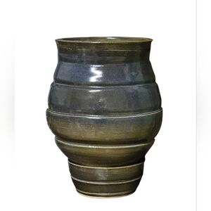 one-of-a-kind hand thrown  studio pottery  self-watering planter signed